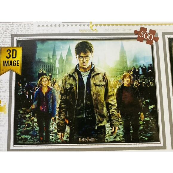 Harry Potter Lenticular 3D Image Puzzles 500 Piece Twin Pack 24 Inch New - Picture 5 of 8